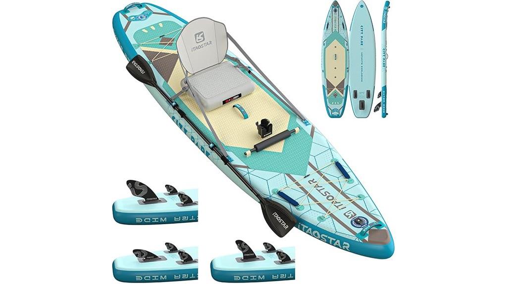 inflatable paddle board with seat