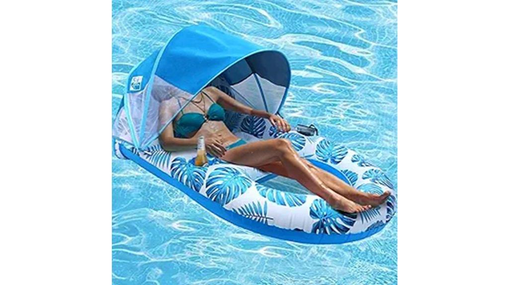 inflatable pool float canopy