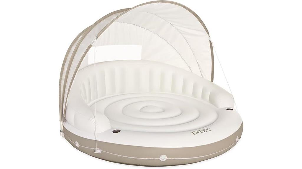 inflatable pool float with shade