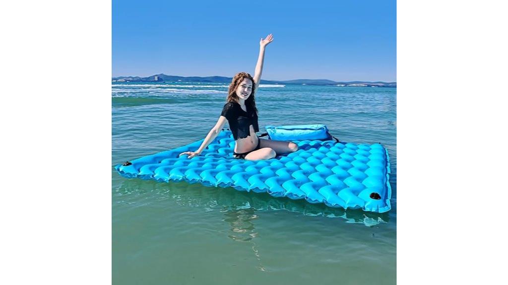 inflatable pool lake mat