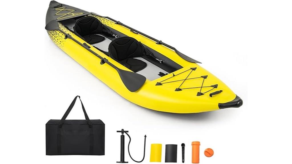 inflatable tandem kayak set