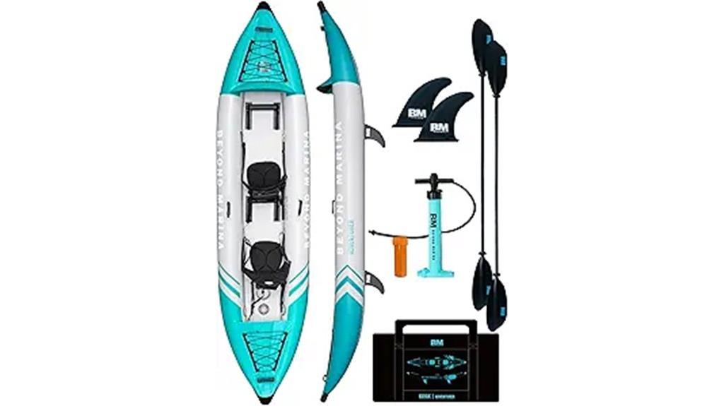 inflatable tandem kayak set