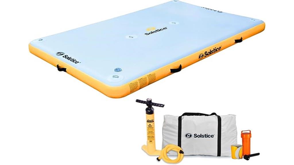 inflatable water raft platform
