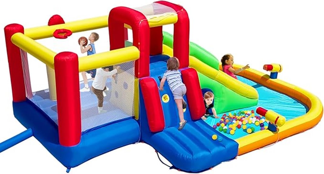 inflatable water slide bounce