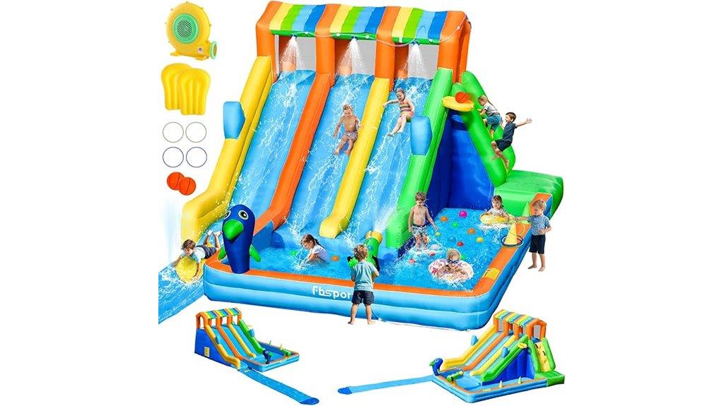 inflatable water slide pool