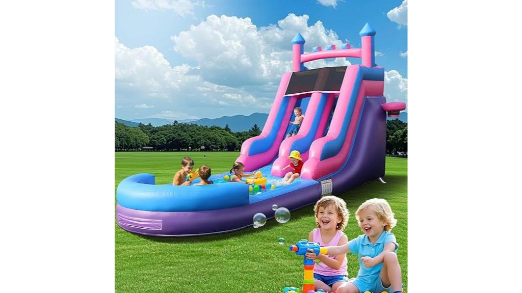 inflatable water slide pool