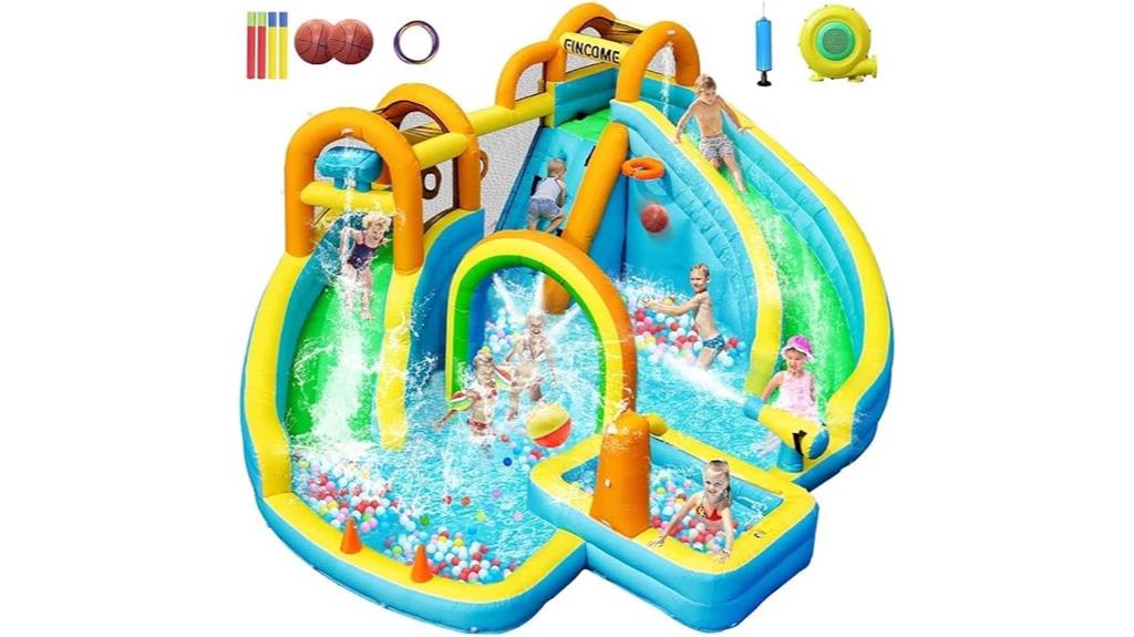 inflatable water slide set