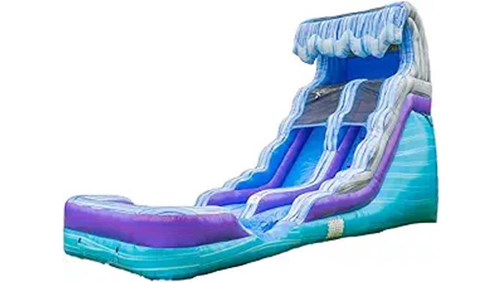 inflatable water slide with pool