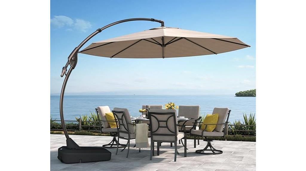 large 11ft cantilever umbrella