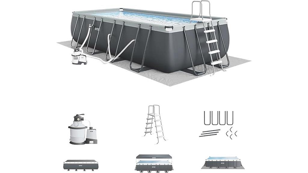 large 24x12ft above ground pool
