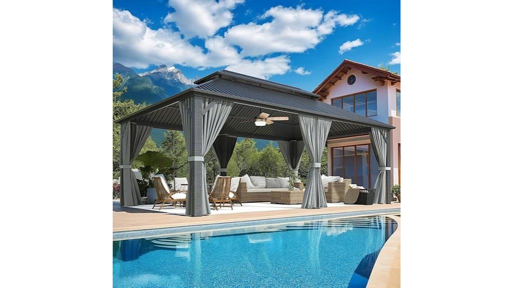 large aluminum frame gazebo