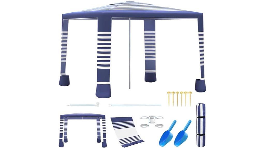 large beach sun shelter