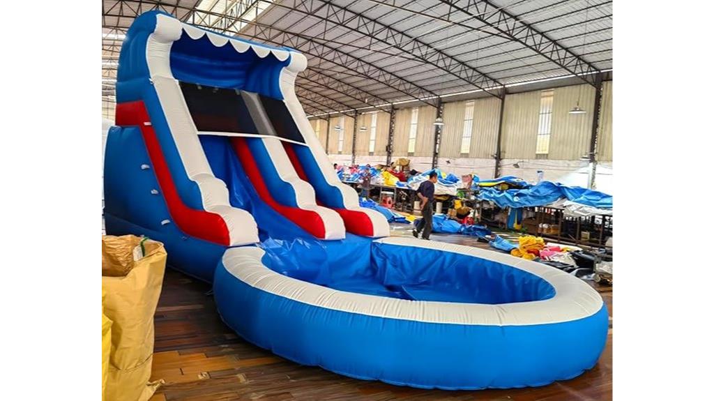 large commercial water slide