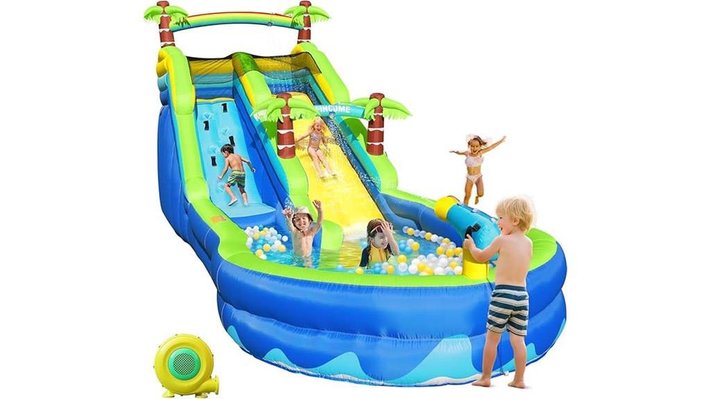 large commercial water slide
