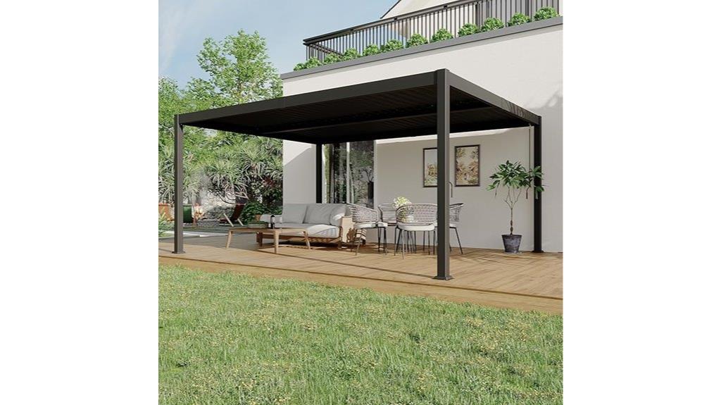 large rainproof pergola