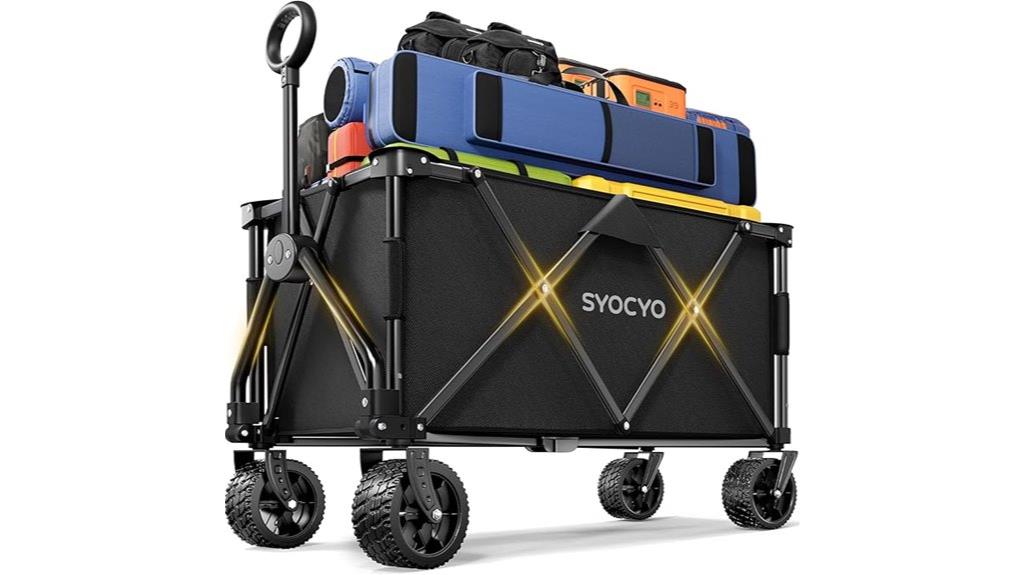large wheeled collapsible wagon