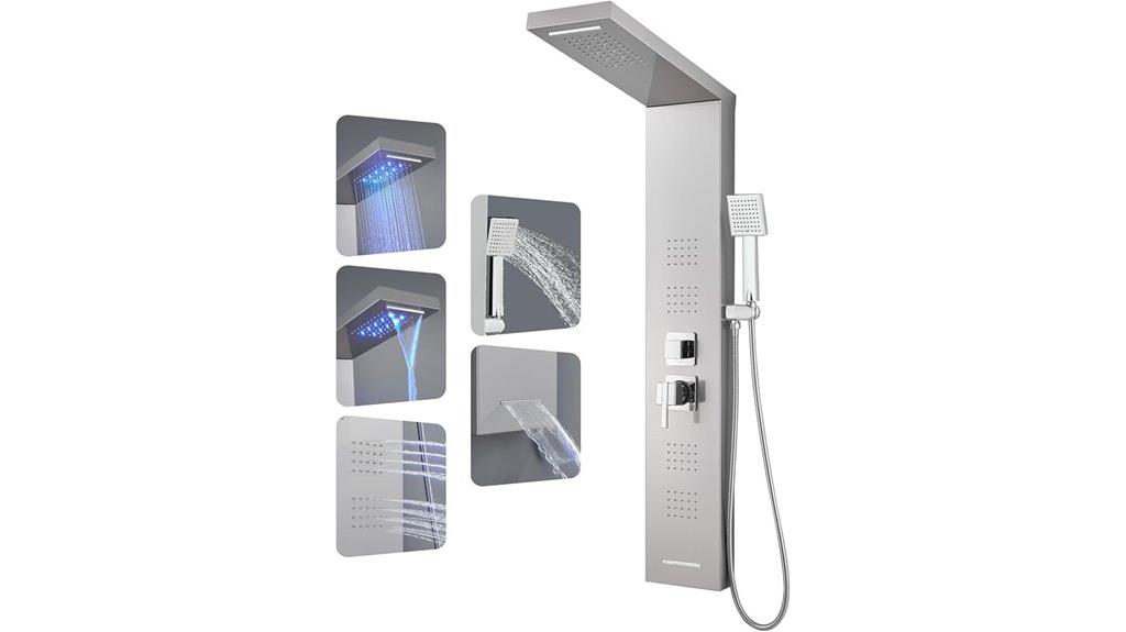 led shower tower system