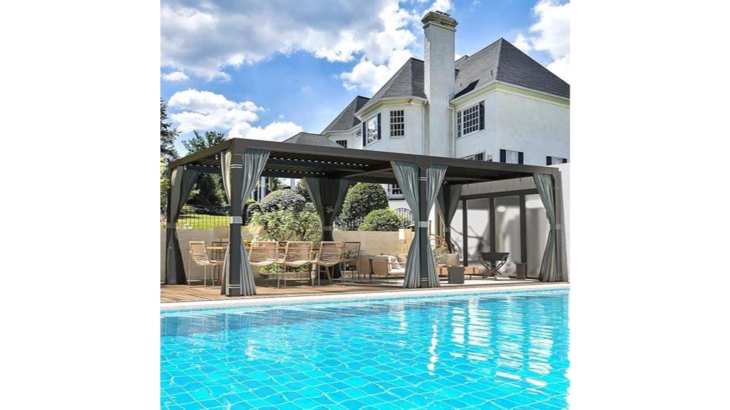 louvered hardtop pergola