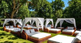 luxurious canopy outdoor daybeds
