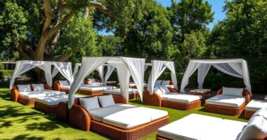luxurious canopy outdoor daybeds