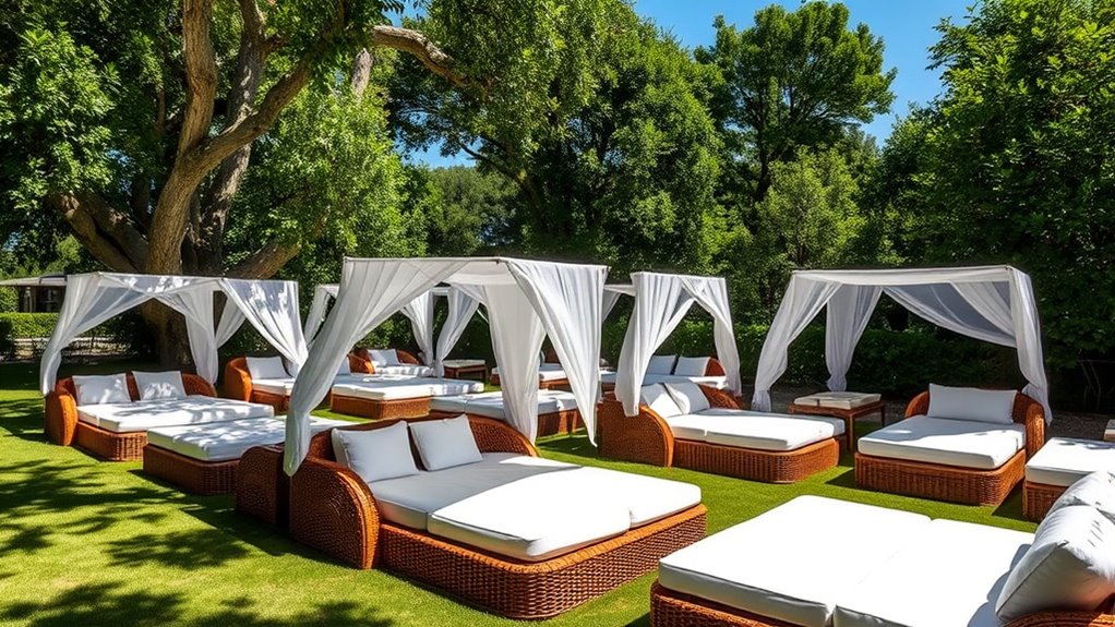 luxurious canopy outdoor daybeds