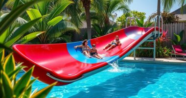 luxury curved pool slide selection