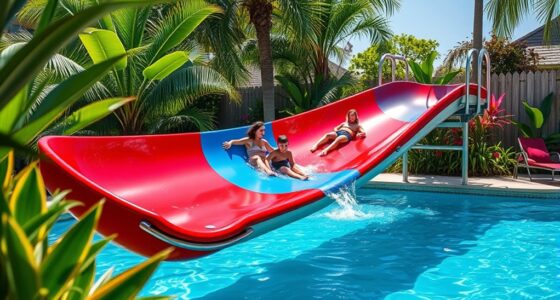 luxury curved pool slide selection