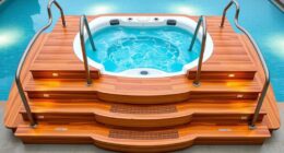luxury hot tub step options