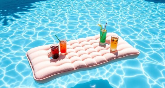 luxury pool mat with cups