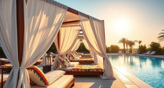 luxury poolside cabana tents