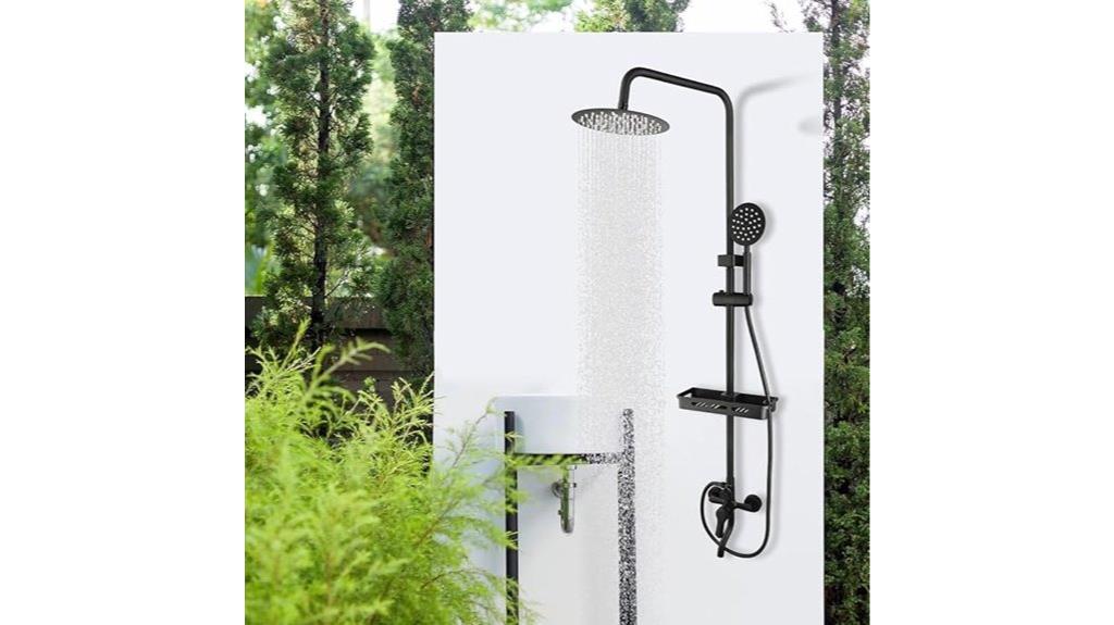 matte black rain shower