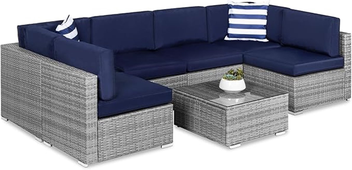 modular wicker patio set