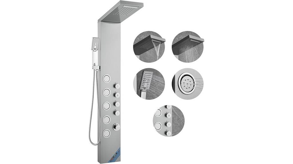 multi mode shower tower