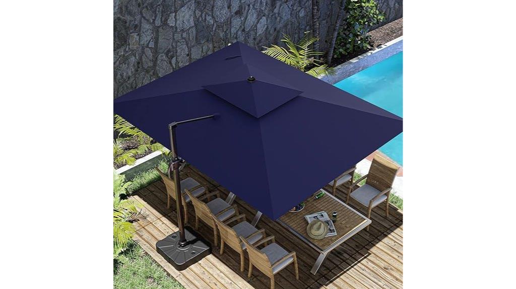 navy blue patio umbrella