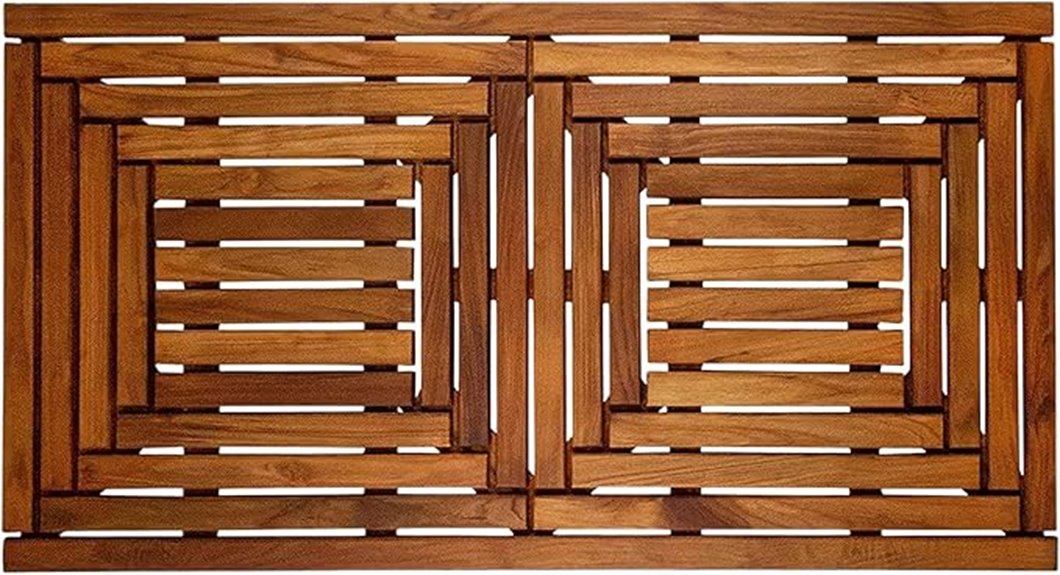 nordic teak bath mat