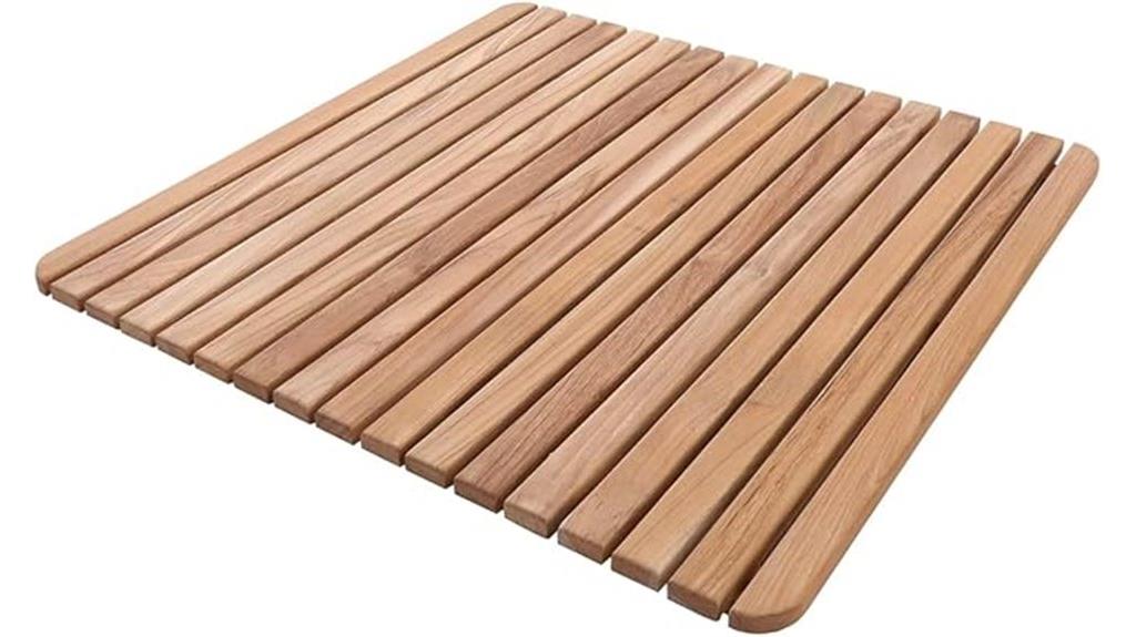 nordic wooden bath mat