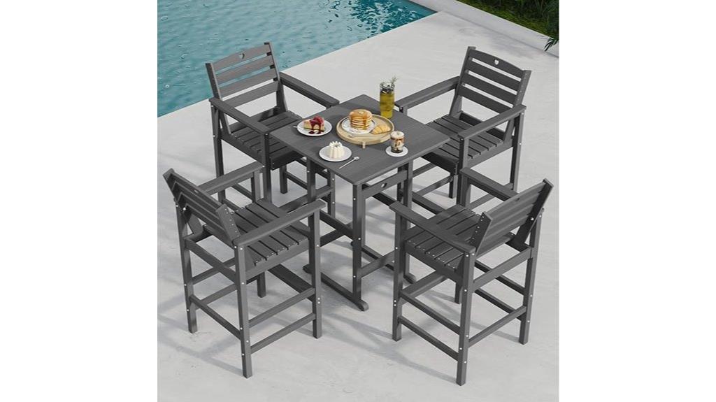outdoor bar height set