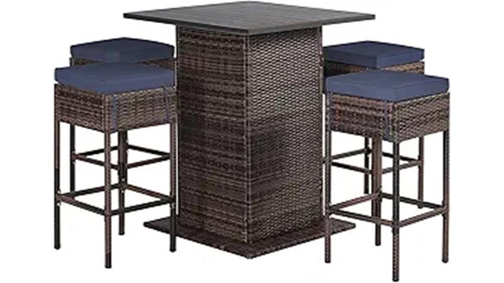 outdoor bar set cushions