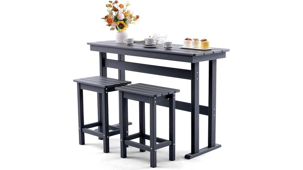 outdoor hdpe bar set