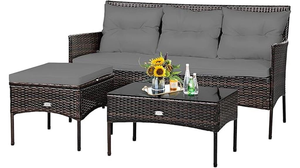 outdoor patio conversation set