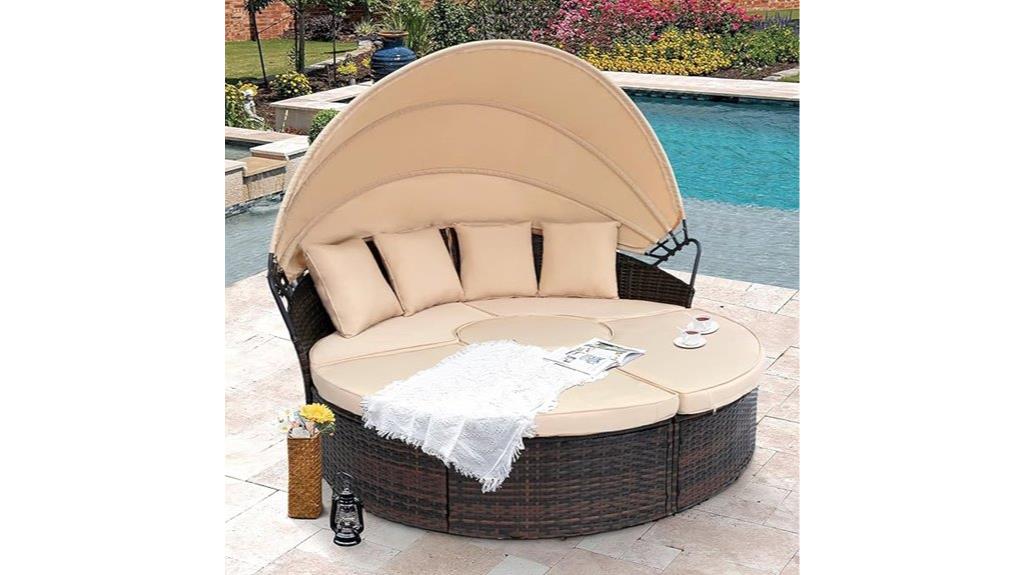 outdoor round daybed canopy