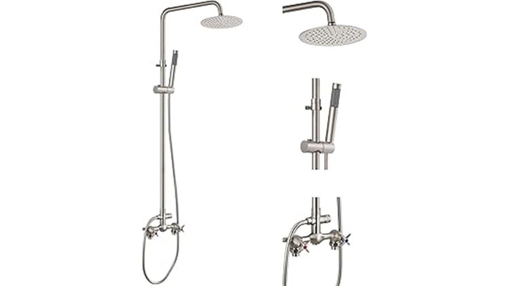 outdoor shower kit features