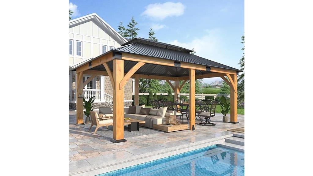 outdoor spruce gazebo roof