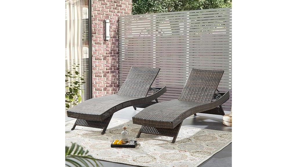 outdoor wicker lounge set
