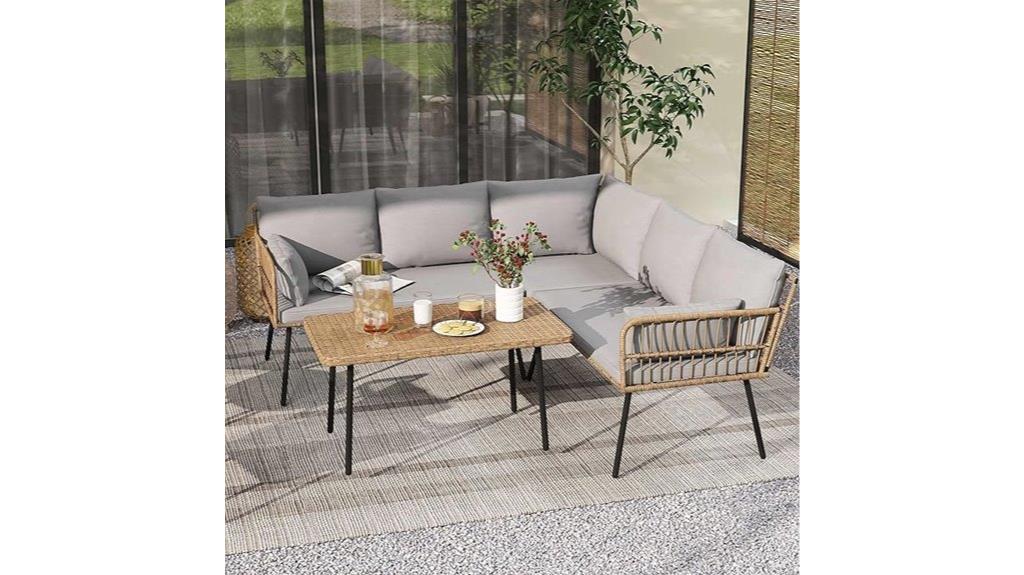 outdoor wicker sectional sofa