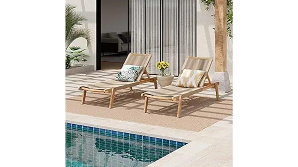 outdoor wood lounge chairs