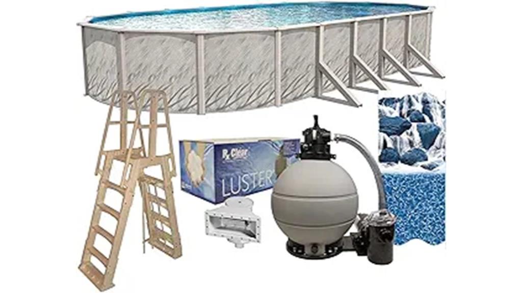 oval above ground pool bundle