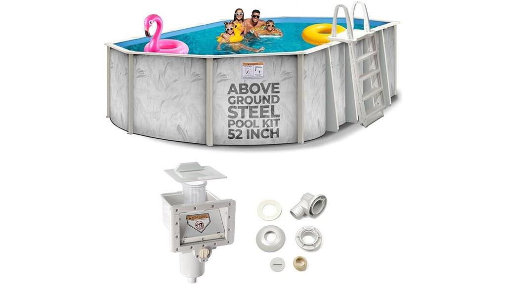 oval above ground pool