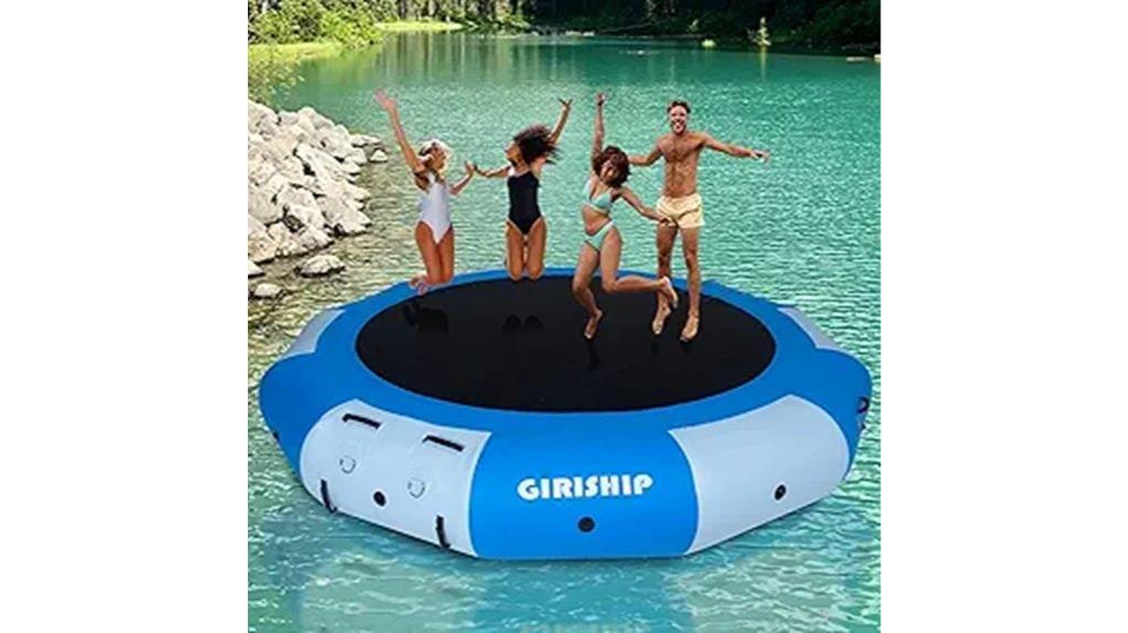 pale blue water trampoline