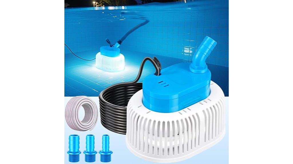 pool drain pump with lights
